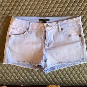 Forever 21 lavender denim shorts size 25